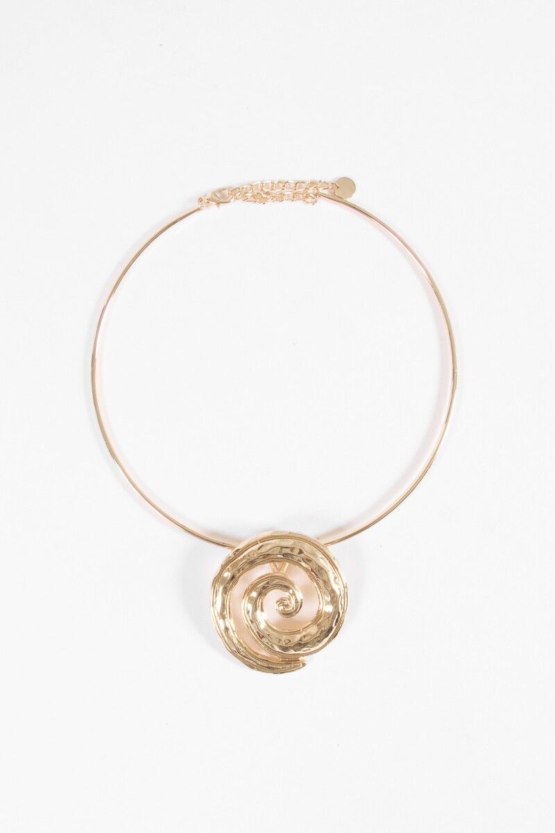 Collar dije espiral dorado