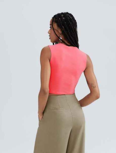 MUSCULOSA CROPPED BÁSICA ROSA