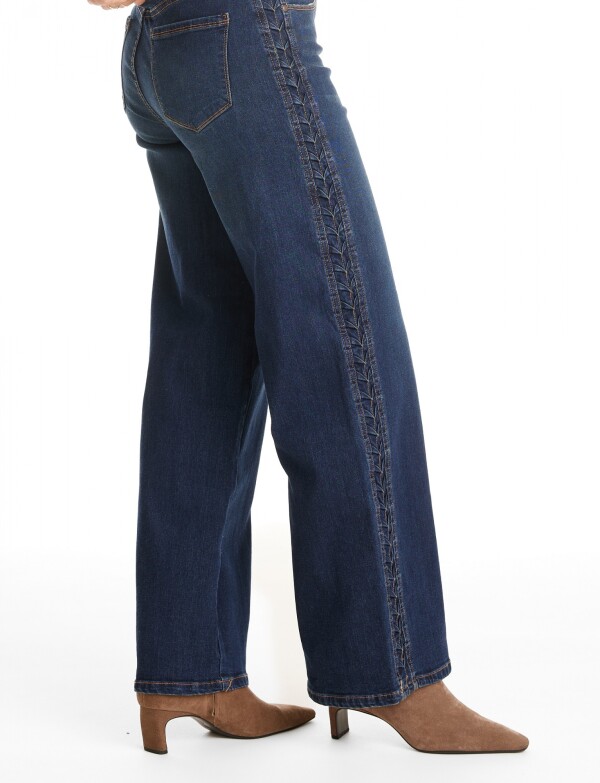 Jean Wide Leg & Trenzado Lateral JEAN