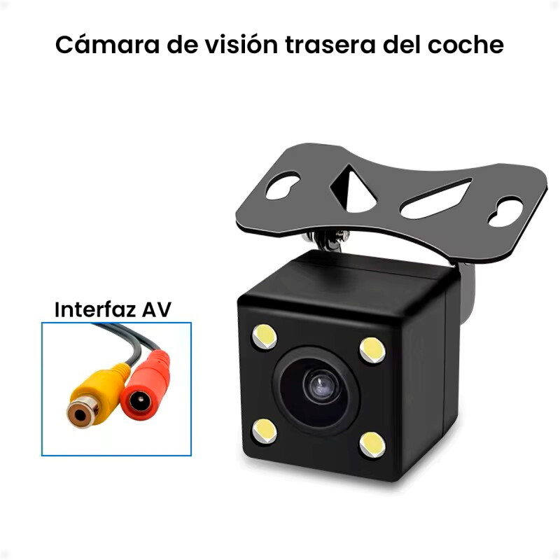 Cámara de Reversa para Auto con Visión Nocturna y Luces Led Cable Corto Cámara de Reversa para Auto con Visión Nocturna y Luces Led Cable Corto