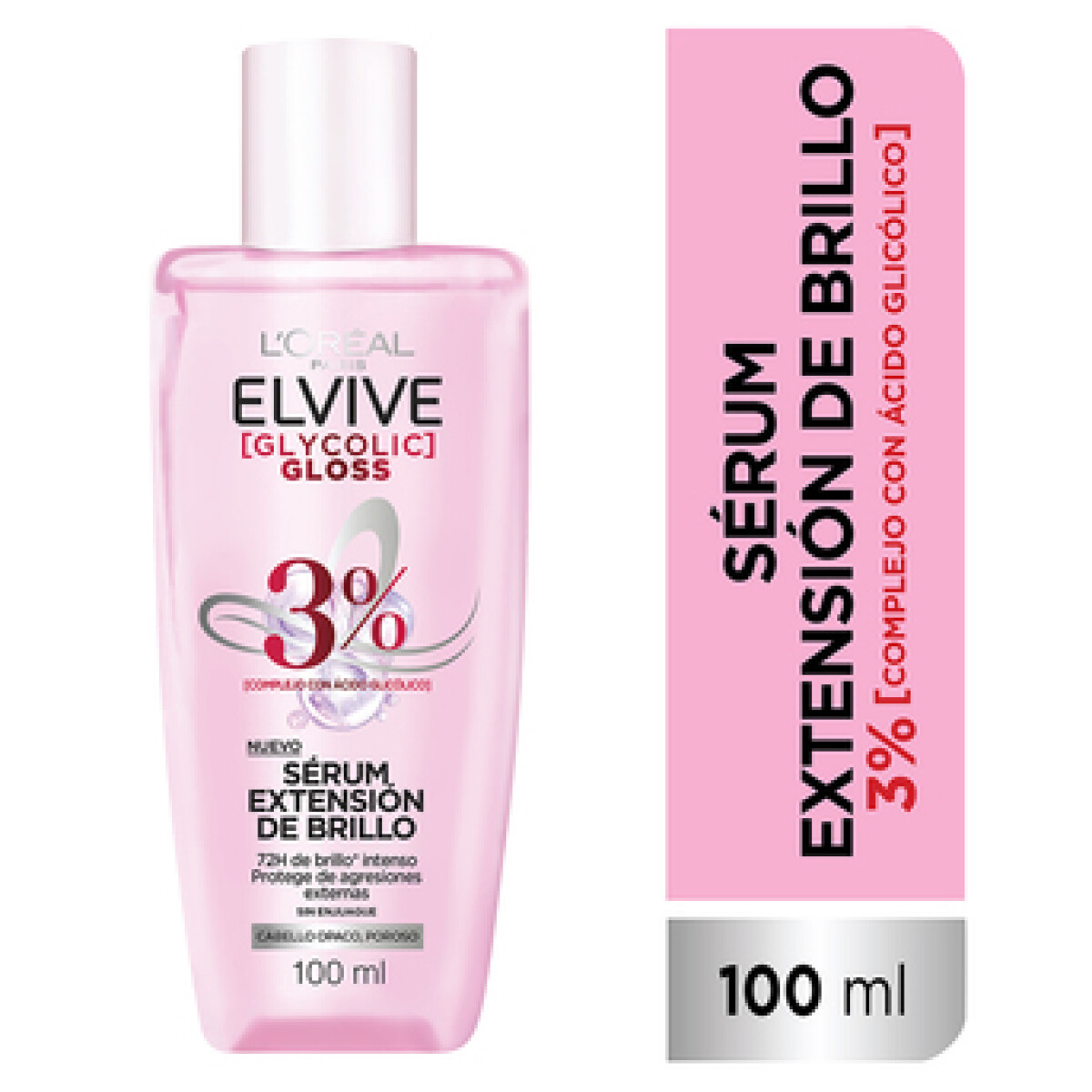 Elvive Serum Glycolic Gloss 100 ml | Cabello Brillo y Suavidad Intensa 