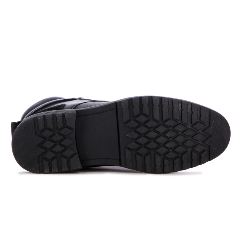 Country Calzado Bota Casual Hombre Acordonado C/cierre - Negro Negro