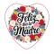 Lámina Feliz Día Mamá Flores Corazón