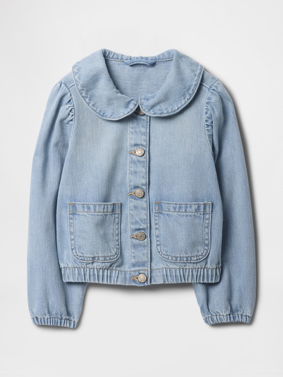 Campera De Jean Toddler Niña - Light Denim 