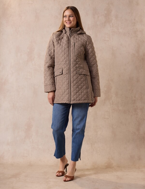 Campera Capitoneada BEIGE OSCURO