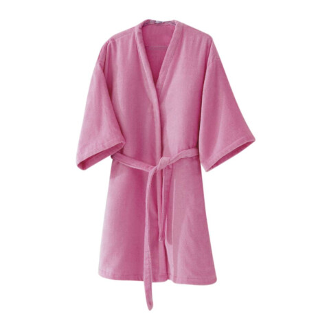Bata Baño Infantil Velour Dohler 100% Algodón Rosa
