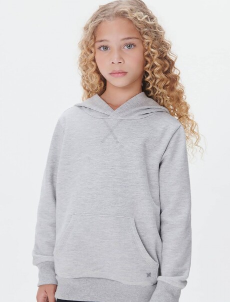 BUZO INFANTIL CON CAPUCHA GRIS