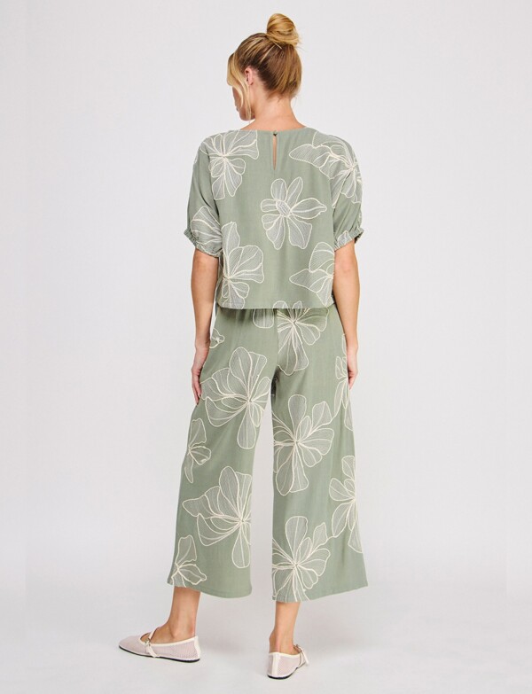 Blusa Lino Bordado VERDE