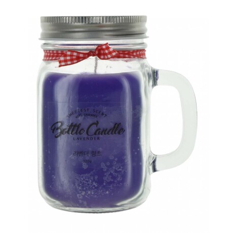 Vela aromática de lavanda en frasco de vidrio Vela aromática de lavanda en frasco de vidrio