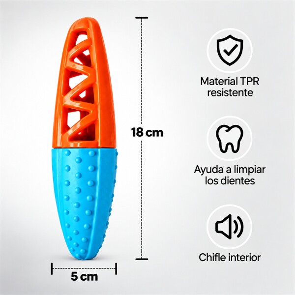 Juguete Morder Perros Gatos Limpieza Dental Golosinas Premio Celeste Naranja