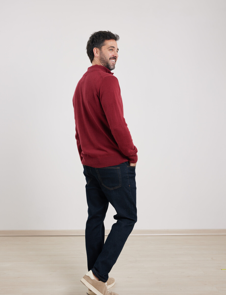 470416 SWEATER HARRY Rojo Oscuro