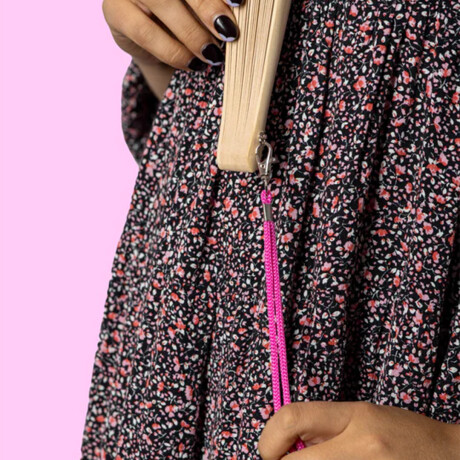 Cuerda para colgar abanico rosado Sc