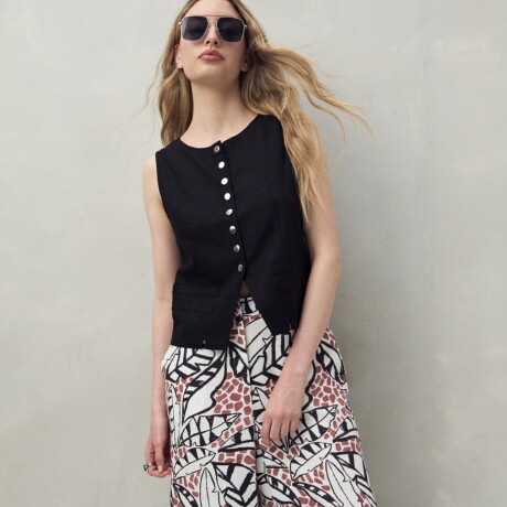 PANTALON ALESSIO PRINT Crudo