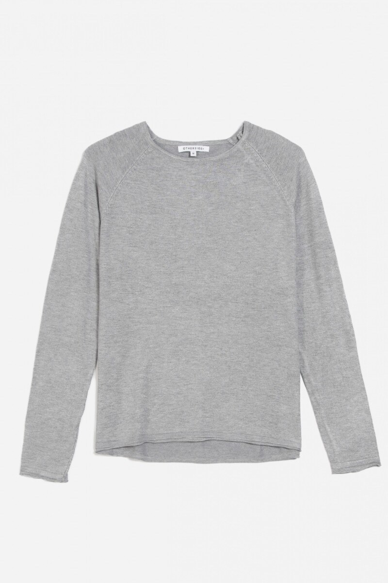 Sweater cuello redondo GRIS