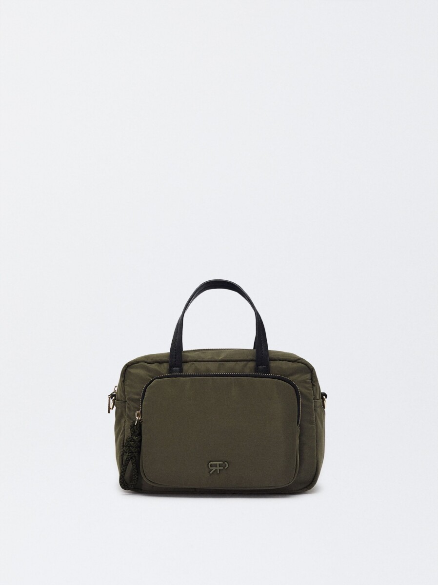 Bolso Tote De Nylon - caqui 