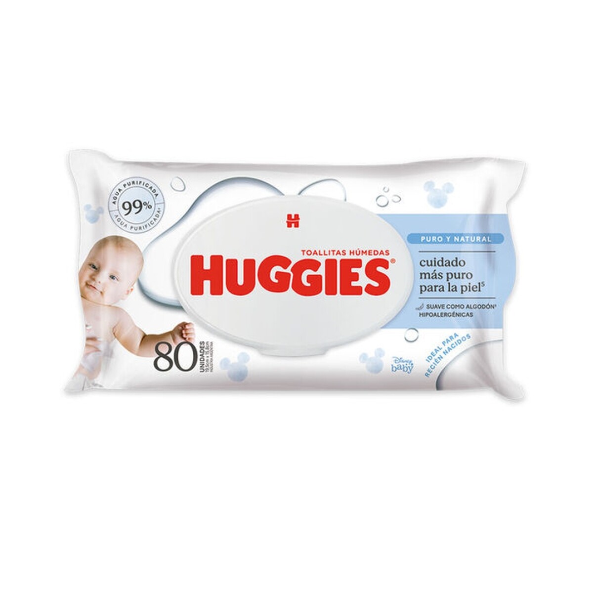 HUGGIES TOALLA R.NACIDO X80 