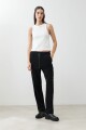 Jogger c/textura acanalada negro