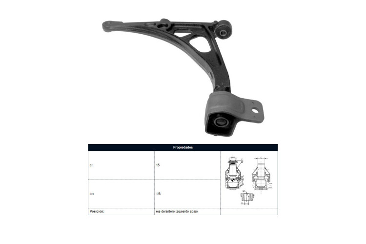 Parilla De Suspension Delantera Peug 405 87-01 Izq Parilla De Suspension Delantera Peug 405 87-01 Izq