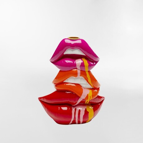 PORTA VELA LIPS ROJO - -