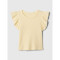 SS BRANNANS RIB FLUTTER TOP MAIZE