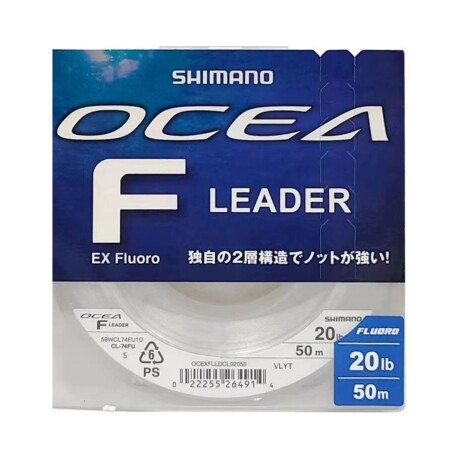 Línea de fluocarbono Ocea EX Fluoro Leader, 0,37 mm, 20 libras, 50 metros Línea de fluocarbono Ocea EX Fluoro Leader, 0,37 mm, 20 libras, 50 metros
