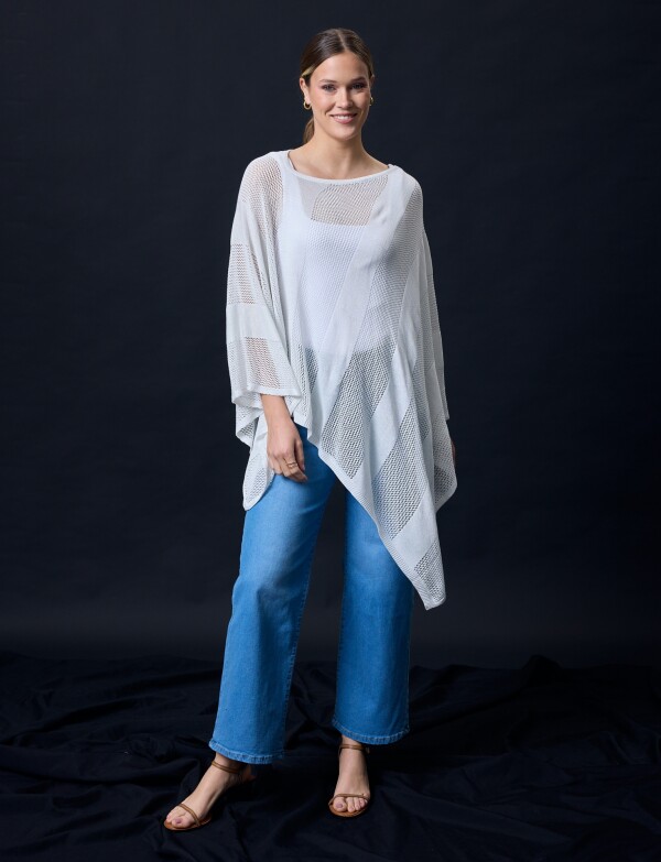 Poncho Lurex BLANCO