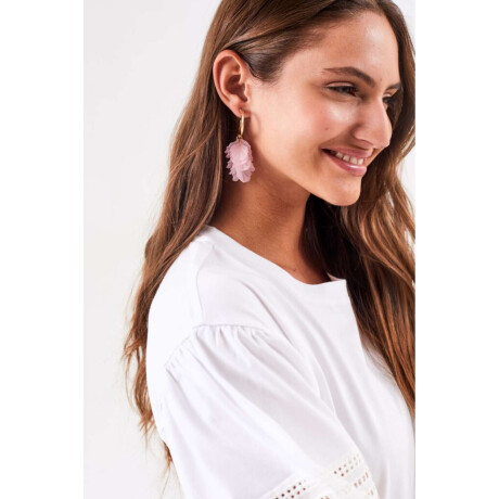 Remera Algodon Combinada Blanco