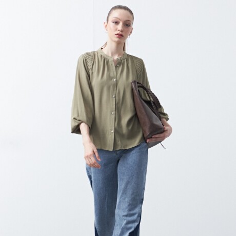 CAMISA ONA Verde Grisáceo