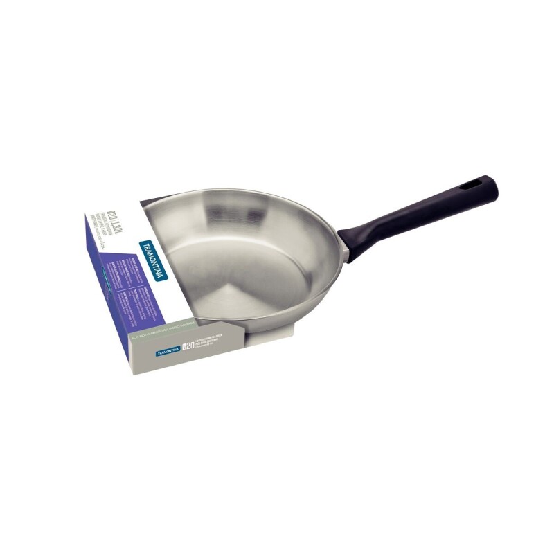 Sartén 20 cmsTramontina Brava de acero inoxidable con fondo triple y mango de baquelita 62195/205 Sartén 20 cmsTramontina Brava de acero inoxidable con fondo triple y mango de baquelita 62195/205