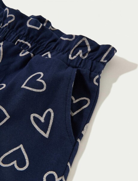 SHORT CON ESTAMPADO AZUL