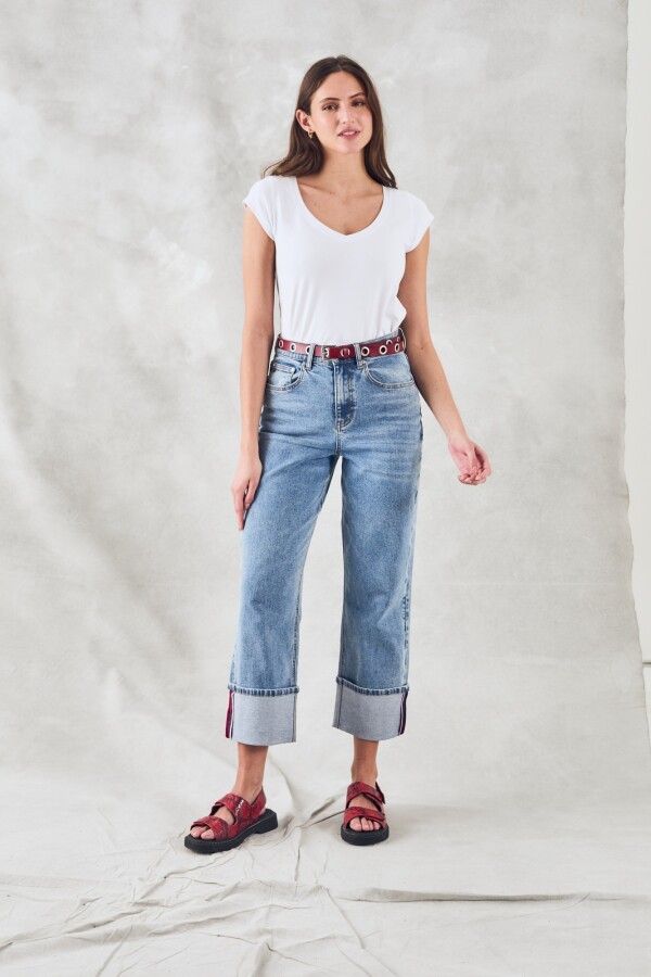 Remera Algodón Elastano Blanco