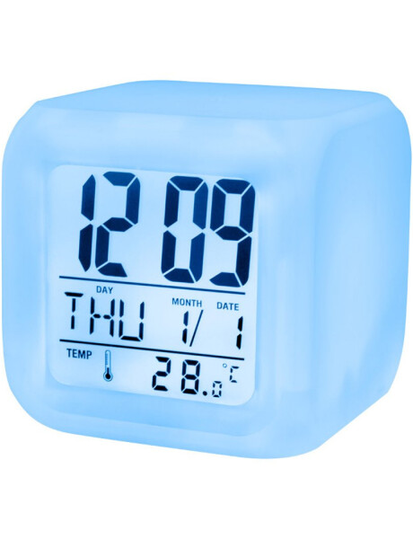 Reloj despertador con luz veladora LED con termómetro y fecha Reloj despertador con luz veladora LED con termómetro y fecha