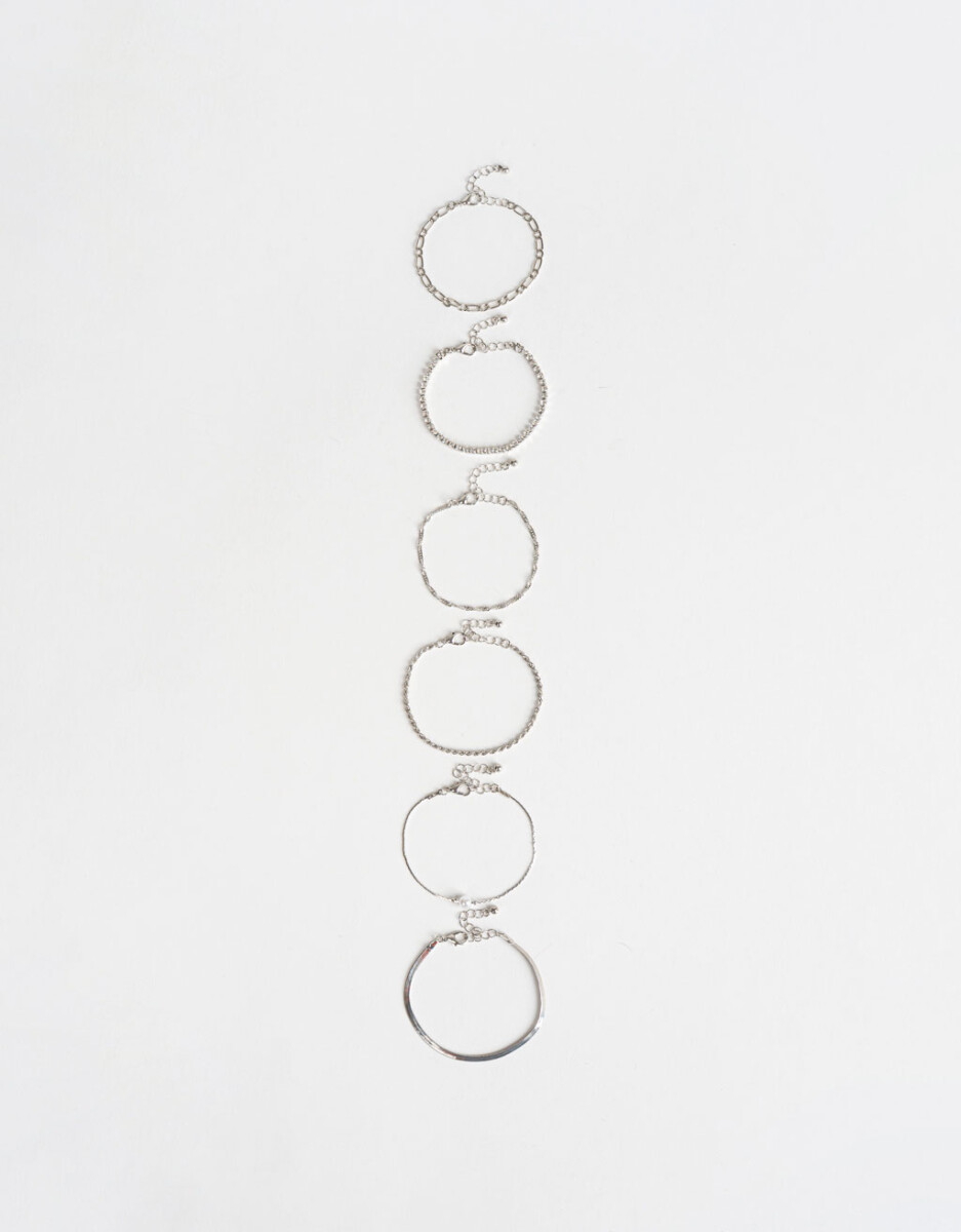 Set De Pulseras Con Strass 