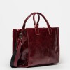 Cartera de Mano Capri En Cuero Liso Bordeaux