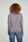 CROPPED BOXY LONG SLEEVE HENLE Gris