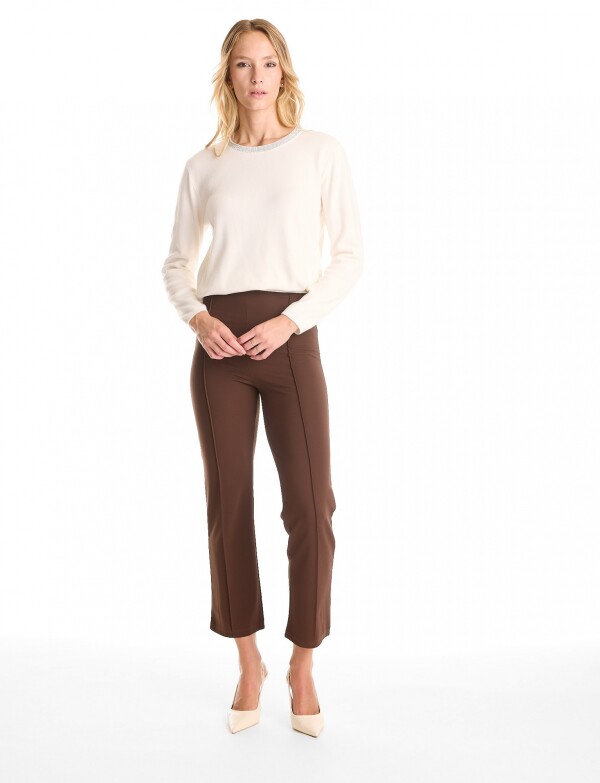 Pantalon Cigarette MARRON