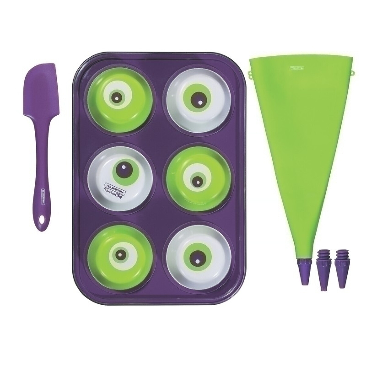 Molde para cupcakes modelo MONSTER CHEFF, 6 piezas - TR5192 