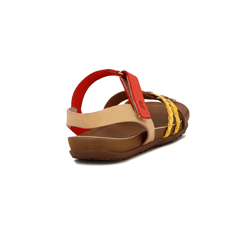 Country Sandalia Casual Cuerotiras Cruzadas Trenzada Telha