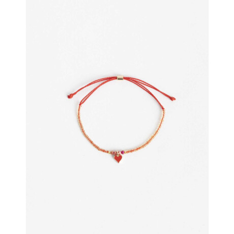 Pulsera Flexible Cordón Y Dije Dorado