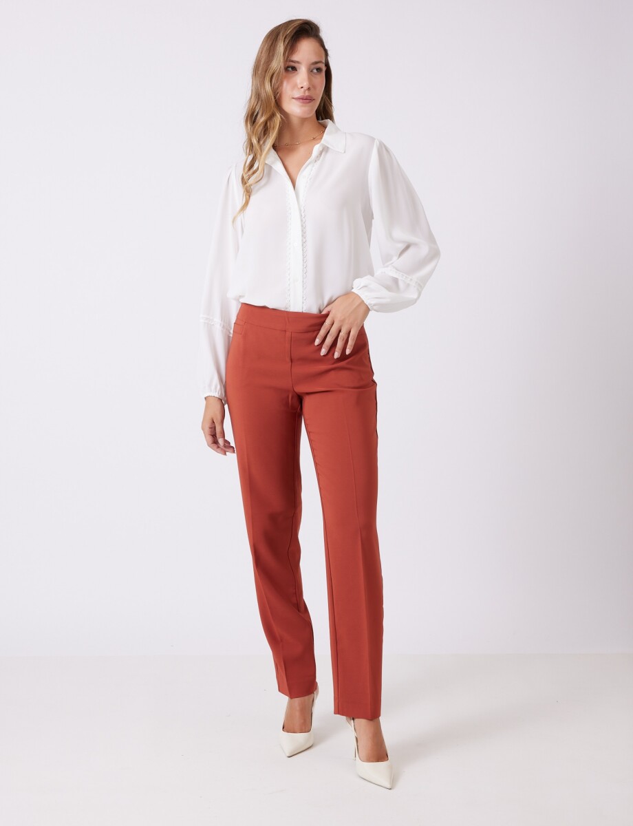 Pantalon Sastrero Slim - Terracota 