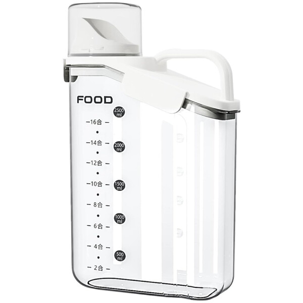 Frasco Plástico Pico Vertedor Tapa Hermetica Medidor 2500ml Variante Color Blanco