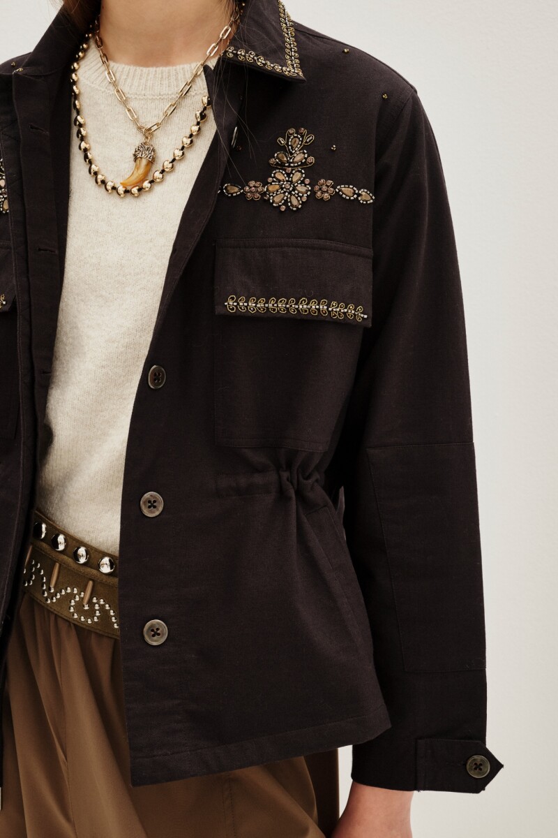 Campera Stone Iris Negro