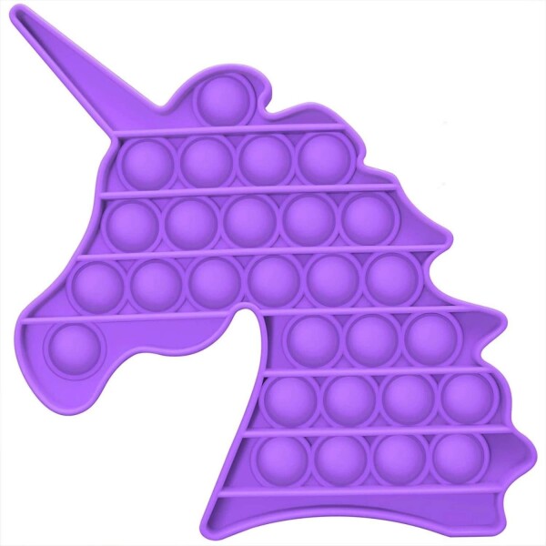 Pop It Fidget Toy Antiestrés Niños Unicornio Juego Tiktok Variante Color Violeta