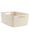 Cesta JUTE 12L plástico blanco crudo Cesta JUTE 12L plástico blanco crudo