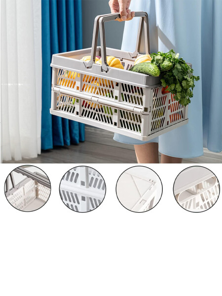 CAJA PLASTICA PLEGABLE GRIS CLARO