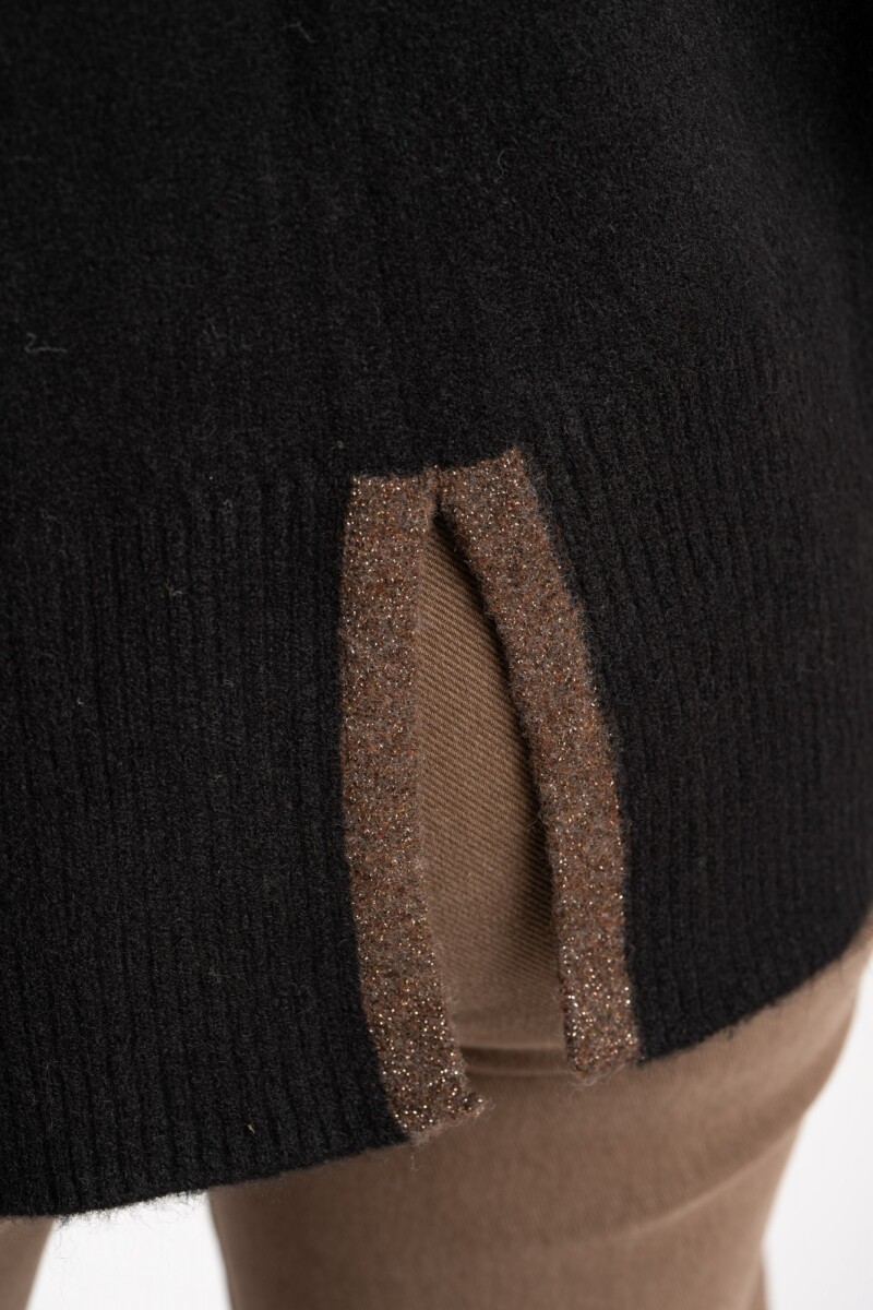 Polera Combinada Negro