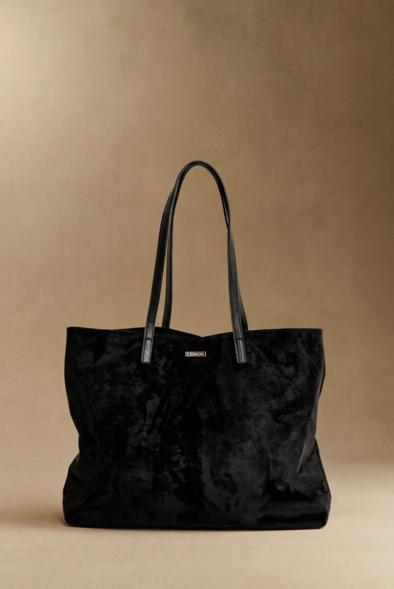 Travel Bag Gamuza Vegana - Negro 