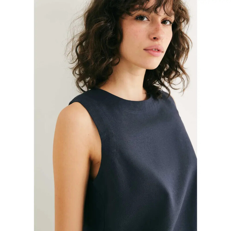 CAMISETA REGATA FEM AZUL MARINHO