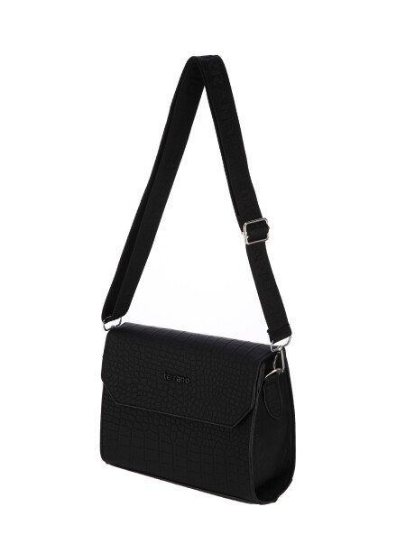 Bandolera Caracas Croco Negro