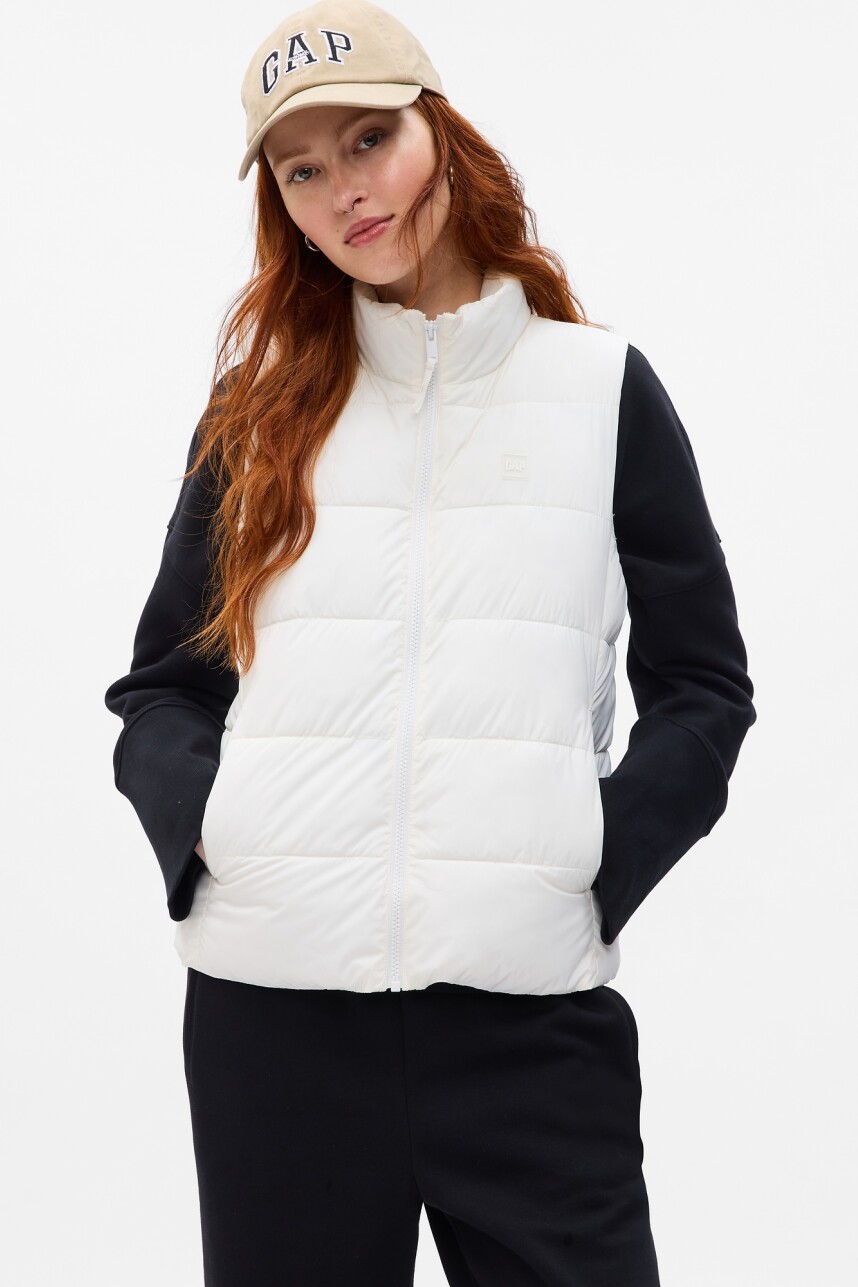 Chaleco Puffer Mujer Ivory Frost